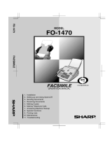 Sharp Fax Machine FO-1470 User manual