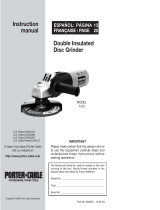 Porter-Cable Grinder 7412 User manual
