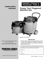 Porter-Cable Vacuum Cleaner 7812 User manual