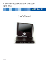 Polaroid Portable DVD Player PDU-0733 User manual