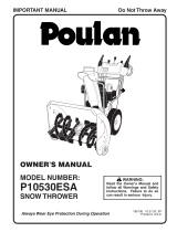 Poulan Snow Blower 185136 User manual