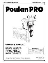 Poulan PP927ESC User manual