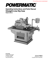 Powermatic SLR12 Rip Saw, 15HP 3PH 230/460V User manual