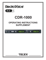 Electro-Voice CDR-1000 User manual