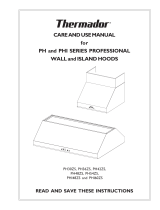 Thermador Ventilation Hood PH30ZS, PH36ZS, PH42ZS, PH48ZS, PH54ZS, PHI48ZS, PHI60ZS User manual