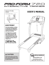 Pro-Form 720 interactive trainer User manual