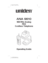 Uniden Cordless Telephone 9610 User manual