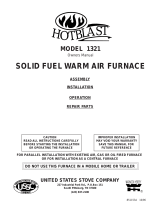 United States Stove Air Cleaner 1321 User manual