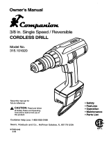 Valor Auto Companion Inc. Cordless Drill 315.10102 User manual
