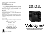 Velodyne Acoustics HGS 12 User manual