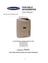 Soleus Air Portable Dehumidifier User manual