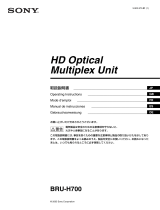Sony BRU-H700 User manual