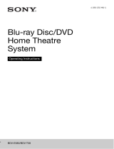 Sony Stereo System BDVE580 User manual