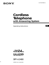Sony Cordless Telephone SPP-A2480 User manual