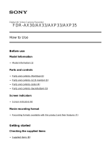 Sony FDR-AXP35 User manual