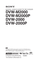 Sony DVR DVW-2000P L User manual