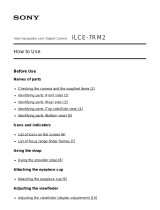 Sony ILCE-7RM2 User manual