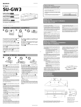 Sony Indoor Furnishings SU-GW3 User manual