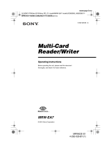 Sony Barcode Reader MRW-EA7 User manual