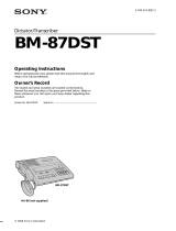 Sony Microcassette Recorder BM-87DS User manual