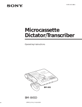 Sony Microcassette Recorder BM-845D User manual
