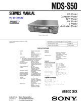 Sony MDS-S50 User manual