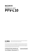Sony PFV-L10 User manual