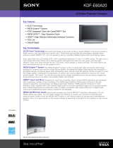 Sony Projection Television KDF-E60A20 User manual