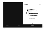 Sony Projection Television KDP-51WS550 User manual