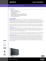 Sony KDS-R50XBR1 User manual