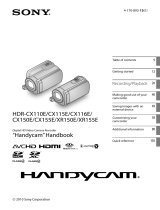 Sony HDRCX150E User manual