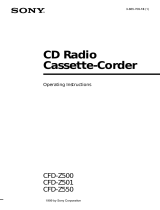 Sony Cassette Player CFD-Z501 User manual