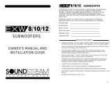 Soundstream Technologies EXC 8 User manual