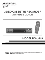 Mitsubishi VCR HS-U449 User manual