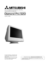 Mitsubishi Computer Monitor Pro 920 User manual