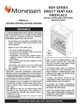 Monessen Hearth Direct Vent Gas Fireplace BDV300 User manual