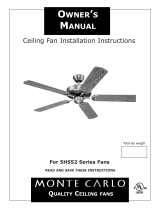 Monte Carlo Fan Company 5HS52 User manual