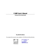 Moxa Technologies Computer Hardware C168P User manual