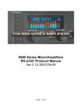 TOA Electronics Stereo Amplifier RS-232C User manual