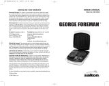 George Foreman GR11 User manual
