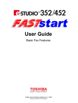 Toshiba Fax Machine 352/452 User manual