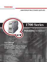 Toshiba Power Supply 1700 User manual