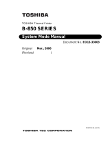 Toshiba Printer B-850 User manual