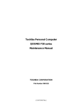 Toshiba Personal Computer F30 User manual