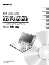 Toshiba Portable DVD Player SD-P2800SE User manual