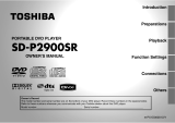 Toshiba Portable DVD Player SD-P2900SR User manual
