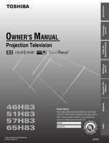 Toshiba 57H83 User manual