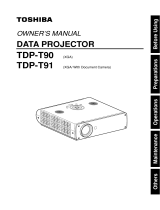 Toshiba Projector TDP T91 User manual