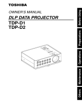 Toshiba Projector TDP-D1 User manual
