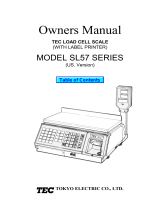 Toshiba Scale SL57 SERIES User manual
